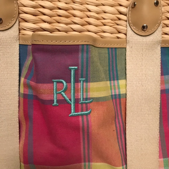 Ralph Lauren Bags Ralph Lauren Beach Picnic Wicker Plaid Bag Poshmark